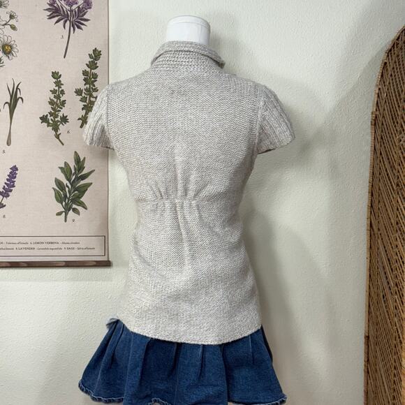 Vintage 90s Y2k Babydoll Cardigan Sweater Gloomy Coquette Cottage Vanilla Girl L - Picture 3 of 7